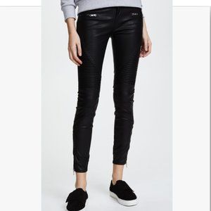 NWT Blank NYC Black Vegan Leather Moto Pants - Black Daddy Soda - Size 24